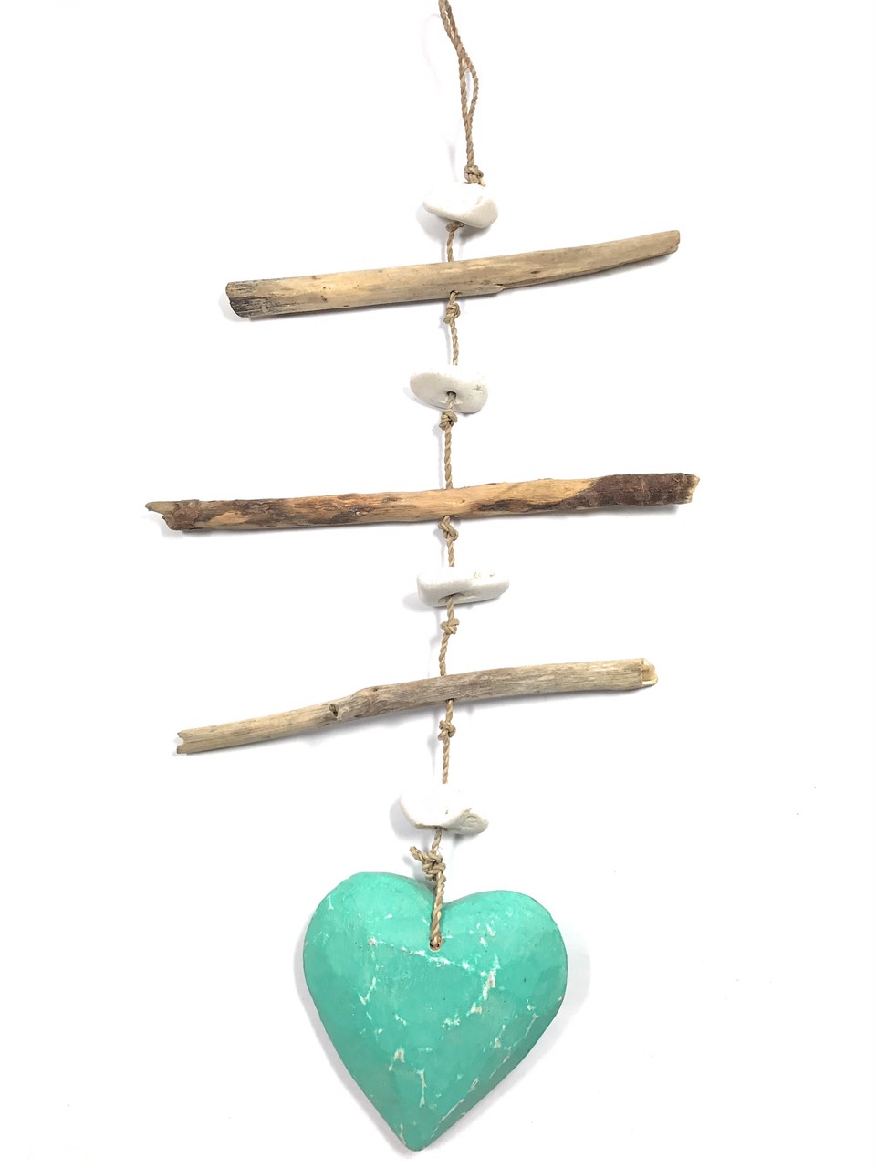 Driftwood Garland w/ Heart 20" Turquoise - Love | #lis3100650t Driftwood Garland w/ Heart 20" Turquoise - Love | #lis3100650t